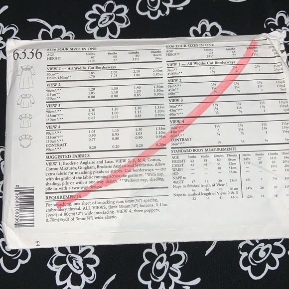 Vintage Newlook 6336 toddler/baby sewing pattern - Picture 2 of 2